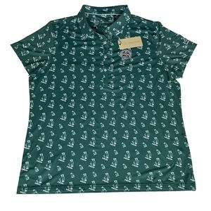 Swing Juice Collection Men's Golf Polo Shirt XXL Green "Press" Cash